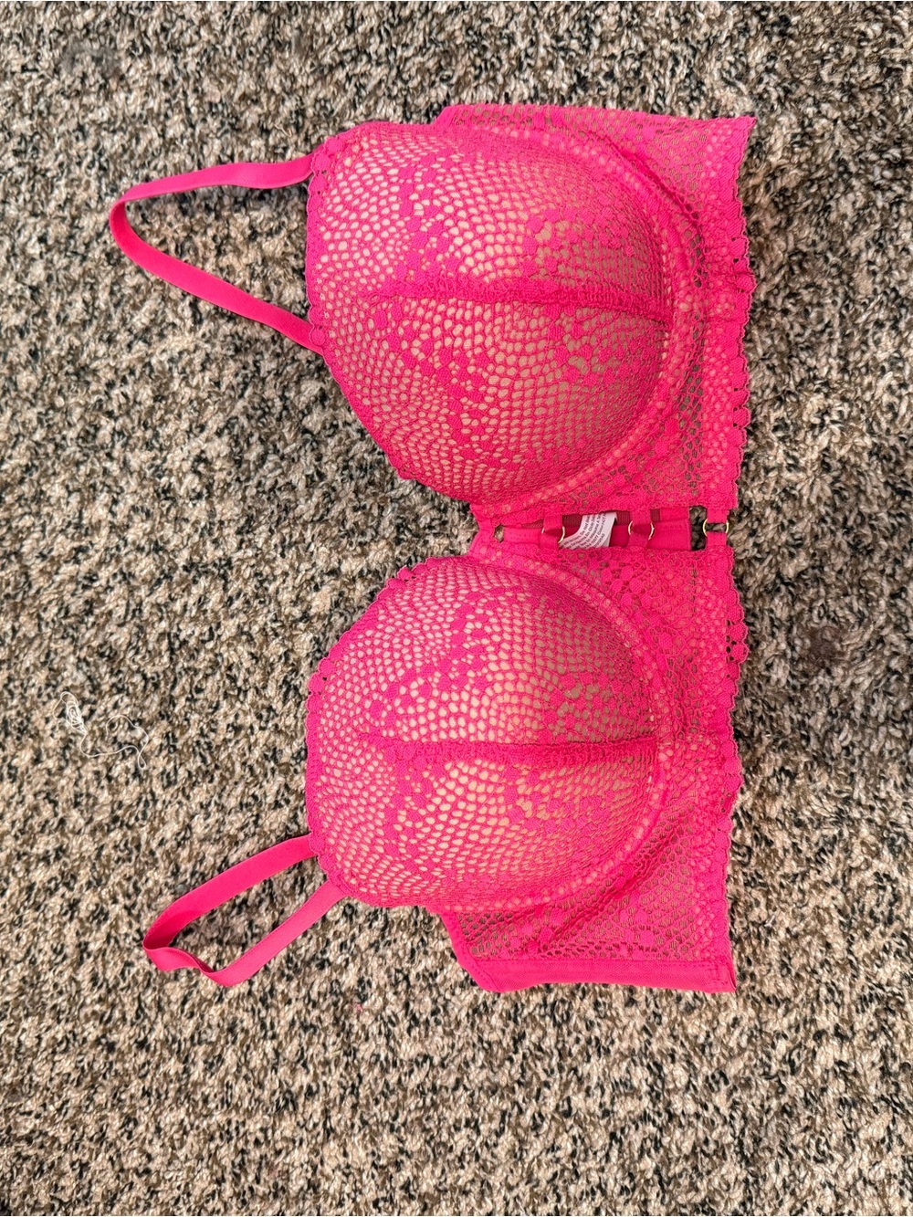 Adored by Adore Me 38C Pink Lace Longline Bra